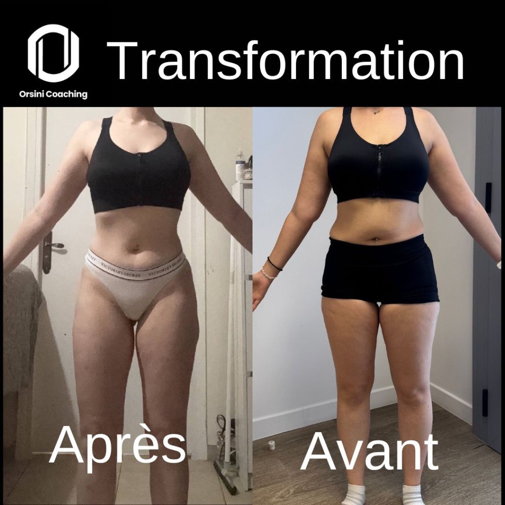 Transformation cliente — avant/après (face)